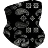 J.S. Industry Corp Paisley Black Seamless Mask Bandana Masks & Bandanas