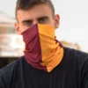 INTO THE AM Burgundy And Gold Seamless Mask Bandana 1 INTO THE AM Burgundy And Gold Seamless Mask Bandana