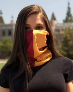 INTO THE AM Masks & Bandanas Cardinal And Yellow Seamless Mask Bandana