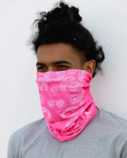 Andrew - Agent Masks & Bandanas Paisley Pink Seamless Mask Bandana