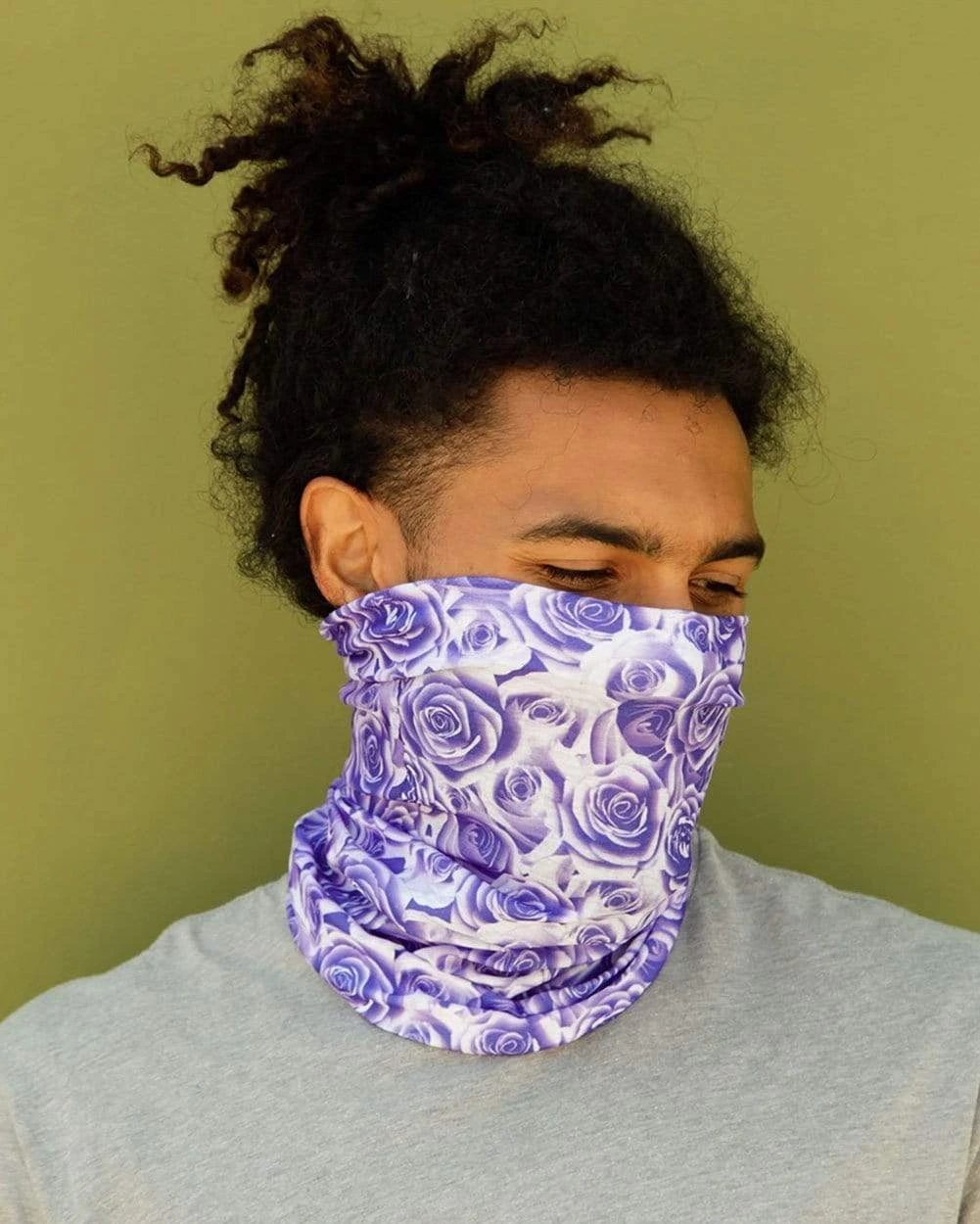 J.S. Industry Corp Masks & Bandanas Violet Roses Seamless Mask Bandana 3 J.S. Industry Corp Masks & Bandanas Violet Roses Seamless Mask Bandana