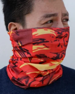 INTO THE AM Masks & Bandanas Inferno Marble Seamless Mask Bandana