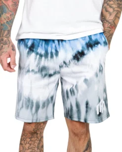 INTO THE AM Blue Tides Tie-Dye Shorts