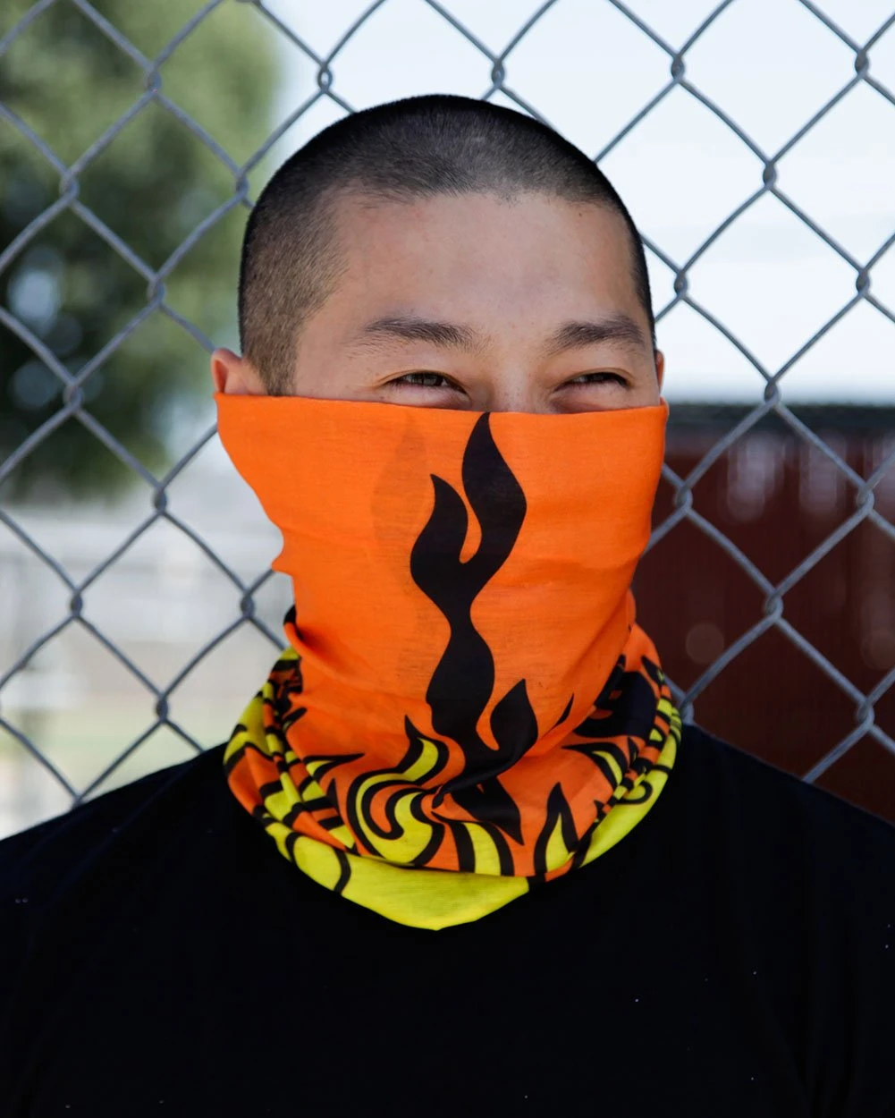 J.S. Industry Corp Orange Flame Seamless Mask Bandana 3 J.S. Industry Corp Orange Flame Seamless Mask Bandana