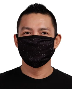 White Label Paint Splatter Black Face Mask