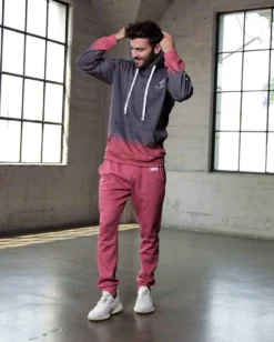 INTO THE AM Red Horizon Tie-Dye Hoodie Hoodies