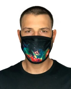White Label Masks & Bandanas Space Fade Face Mask
