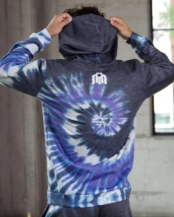 INTO THE AM Whirlpool Purple Tie-Dye Hoodie Hoodies